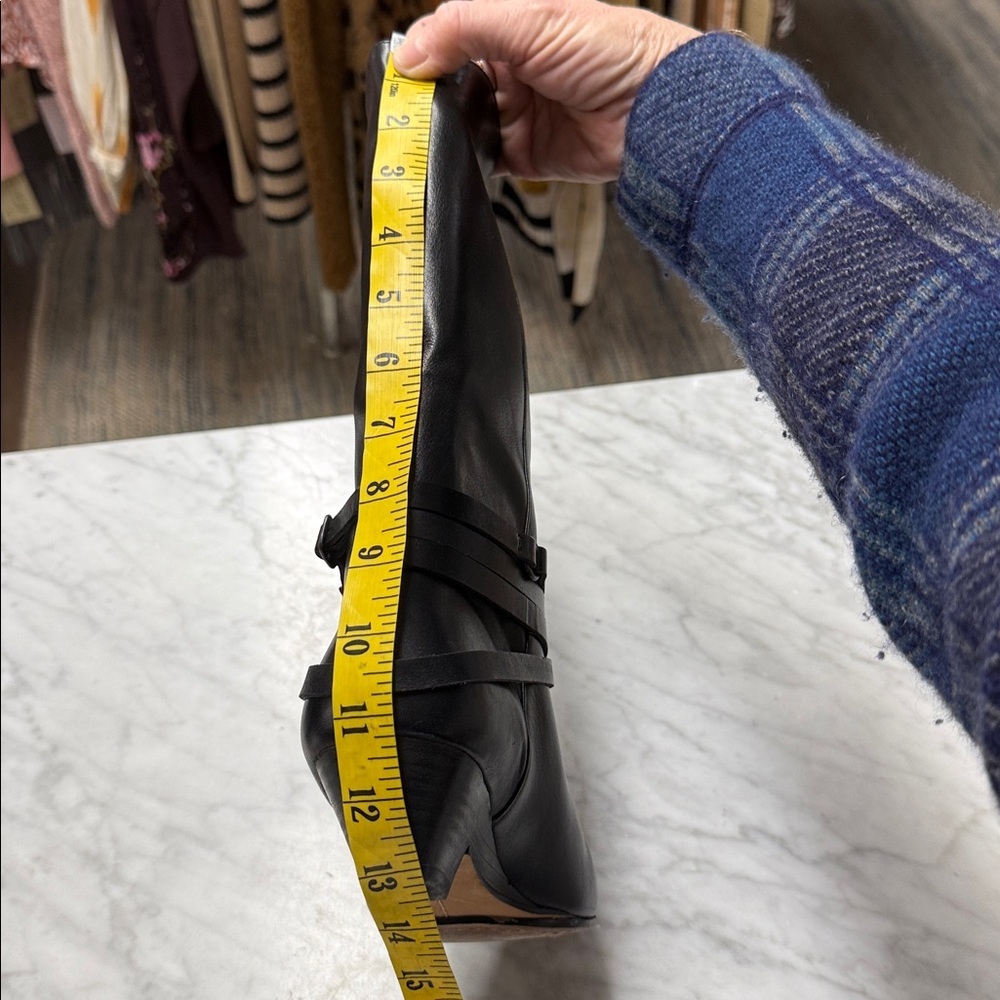 Frye Black Sunny Multi Strap Leather Boot Size 9 - Picture 11 of 12